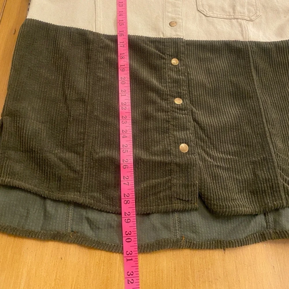 Umgee Women’s Oversized Shacket Denim Corduroy Cotton Top New Size S-M